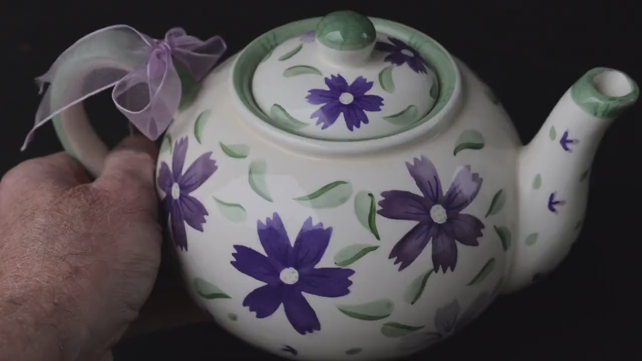 Hand-Painted Lavender Teapot Video