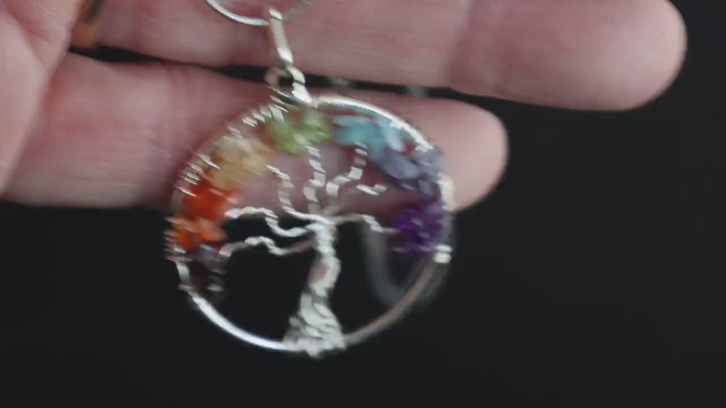 Chakra Tree of Life Pendant Necklace video