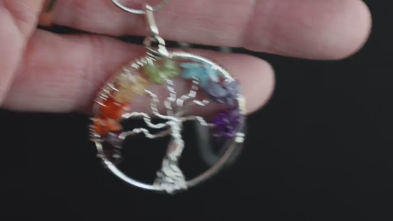 Chakra Tree of Life Pendant Necklace video