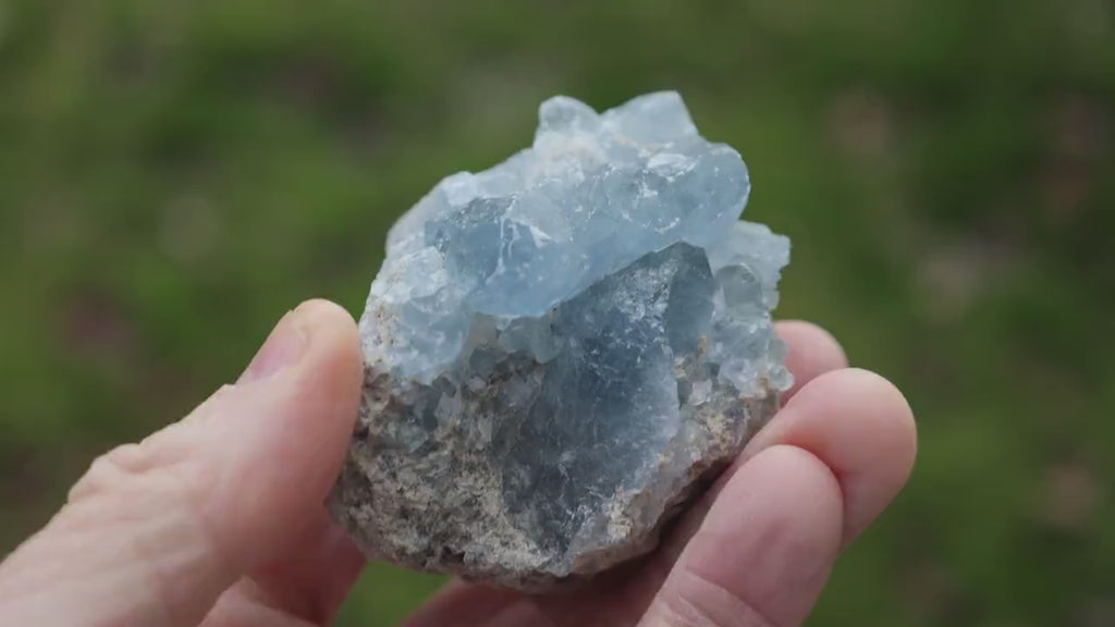 Celestite Geode Cluster: Raw Crystal for Meditation & Energy Healing
