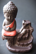 Ceramic Buddha Backflow Incense Burner: Meditation Decor